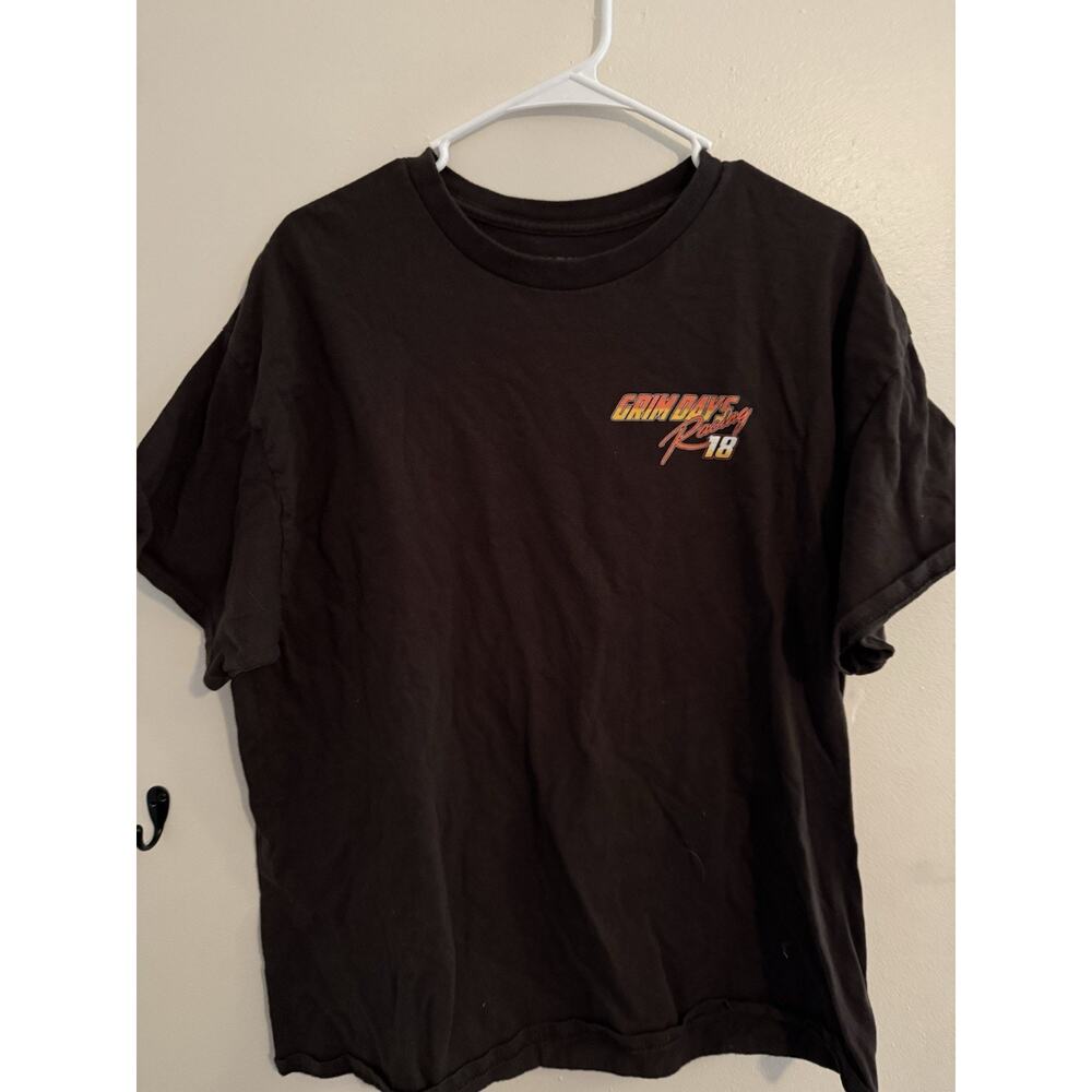 Grim Days Racing 18 Live Fast Die Last Graphic T Shirt Black Mens XL